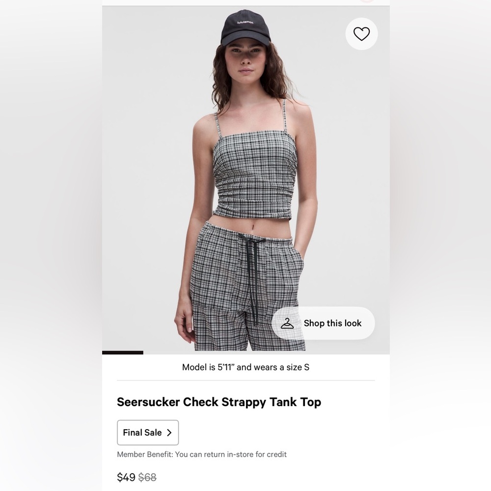 Lululemon Athletica Seersucker Tank Top